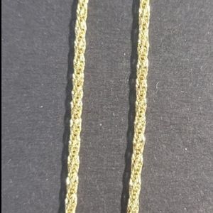 B114  14k Gold Twisted Rope Chain Bracelet